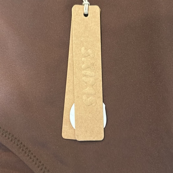 BNWT! SKIMS Recycled Swim Cut Out Open Bust One Piece Size S in Color Cocoa - Picture 6 of 8